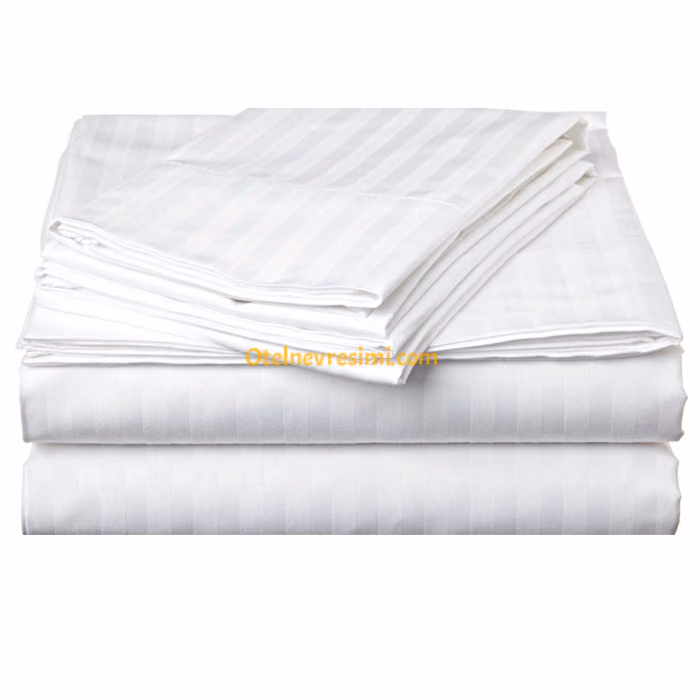 Saten Yollu Otel Çarşafı Çift Kişilik 120 Tel 160x240 cm (Sadece Çarşaf)